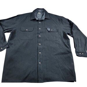 Levis Jacket Mens XL Black Work Casual Outdoors Chore Button Up Lined